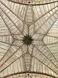 The wooden ceiling