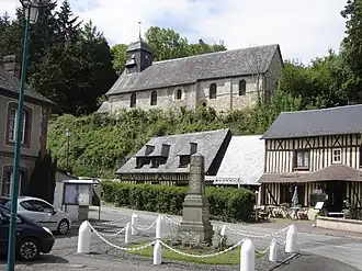 The church in Les Préaux