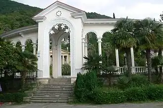 Colonnade in Primorsky Park