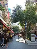 Giorgakis Olympios bust statue at the Giorgakis Olympios Street