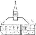 Drawing of the cathedral mosque of Buinsky Uyezd, Simbirsk Governorate by Jakobson, 1876.