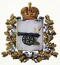 Coat of arms of the Smolensk Governorate in 1856. Official drawing of 1880[98]