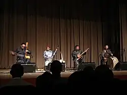 Performance in Tyumen, 28th October 2012: Radik Tülüsh, Kaigal-ool Khovalyg, Sayan Bapa, Alexei Saryglar.