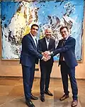 Yoni Chebtoun meeting ambassador Emmanuel Nachschon in Luxemburg, 2020