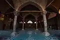 The prayer hall with its many arched columns
