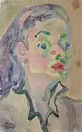 Dong-shin Bae The gall 1954 (13.2x21.8&nbsp;cm) Watercolor
