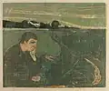Evening. Melancholy I, 1896. Woodcut. 37.2 × 45.2 cm