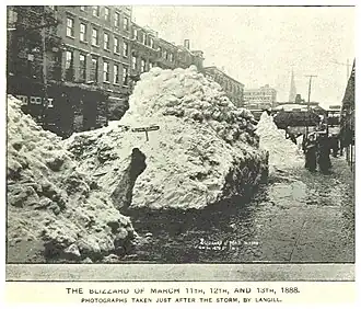14th Street, New York City, "just after the storm" (March 14)