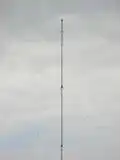 Guy lines stabilizing the mast