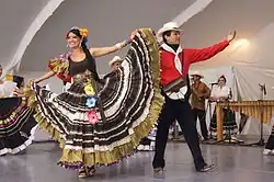 An example of folkloric dancing in Colombia