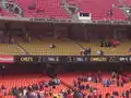 Although the announced attendance was 73,842, Arrowhead Stadium was noticeably empty throughout most of the game