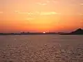 Panoramic view of Lake Nasser at dawn
