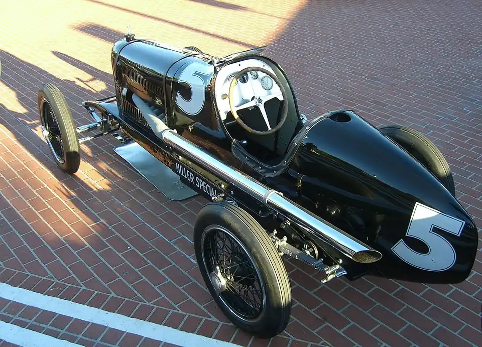 1924 Miller 122/183 "Convertible" (designed to be converted quickly from one engine to another) ran at 151.26&nbsp;mph, at Muroc Dry Lake