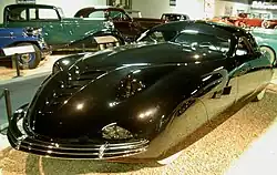Side view, on museum display