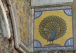Vine and peacock