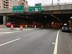 I-395 northbound along the Center Leg Freeway at exit&nbsp;10