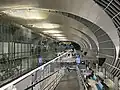 Concourse A at the northeast handles domestic flights only.