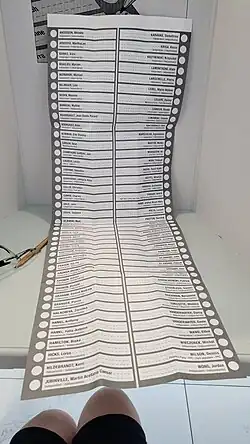 Ballot for the 2024 Toronto—St. Paul's by-election