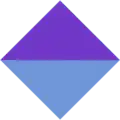 A two-toned rectangular organisational symbol