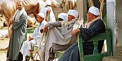 Egyptian men at a market in Cairo