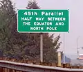 Marker on Interstate 5 near Keizer, Oregon