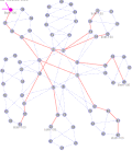 Figure 5 - Animated E-LAN example in a 66 node 802.1aq network with 7 members