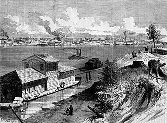 Image 41A View of Memphis, Tennessee, 1871 (from History of Tennessee)