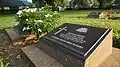 A closer look at the grave of a fallen soldier in the Second World War in Kanchanaburi War Cemetery