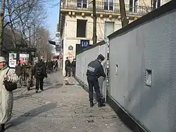 Image 49The Place de la Sorbonne in Paris is closed by police during the 2006 labour protests in France.