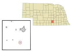 Location of Ayr, Nebraska