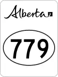 Highway 779 marker