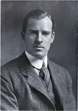 A monochrome portrait of Anthony Wilding, photographed in circa 1912.