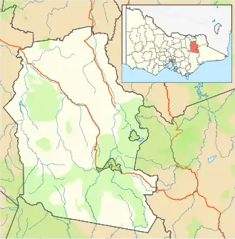 Dederang is located in Alpine Shire