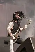 Touring bassist Damien Palmer