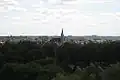 The church from the top of the spoil heap in the park of the Glissoire