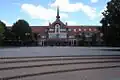 The library and Place des Droits de l'Enfant