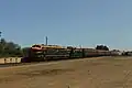 B74 leading T378 on the Seymour Railway Heritage Centre Tocumwal Market Special at Strathmerton