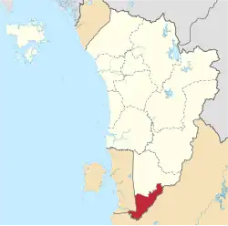 Location of Bandar Baharu District in Kedah