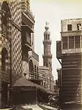 Sultan Barquq's madrasa-mosque before restoration.