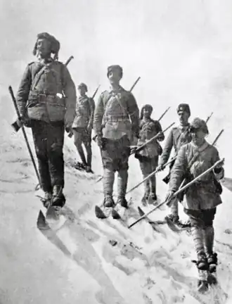 Ottoman shocktroopers during Battle of Sarikamis.