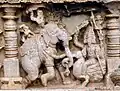 Wall relief sculpture at the Amrutesvara temple, Amruthapura