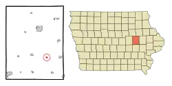 Location of Newhall, Iowa
