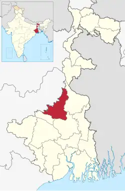 Location of Birbhum district in West Bengal