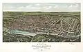 Birds Eye View of Manayunk, Wissahickon, Roxborough from West Laurel Hill Cemetery, 1907