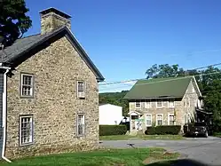 Two stone houses