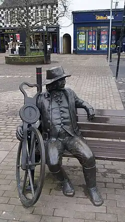 Statue of Blind Jack Metcalf in the market square