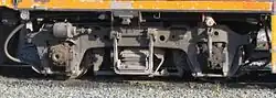 Closeup of EMD Blomberg M trucks]]