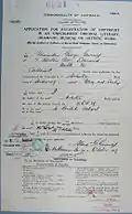 Copyright Application.