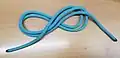 Twist these loops, by turning the right side in clockwise direction, so you get a figure-eight