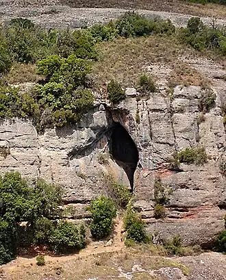 Cave entrance.